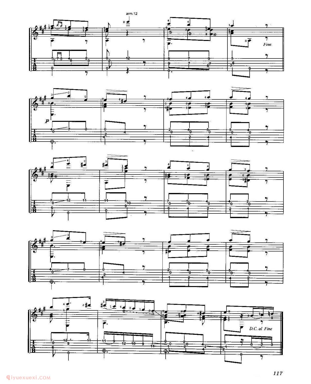 古典吉他名曲[船歌]科斯特