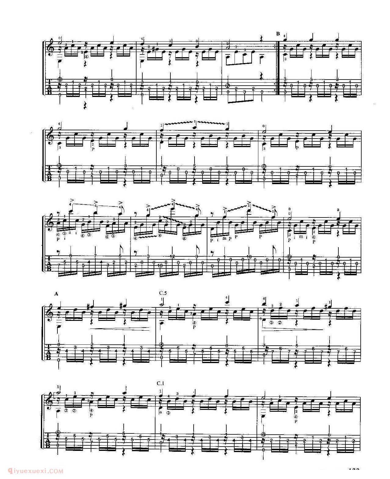 古典吉他名曲[拉利亚的祭典]莫扎尼