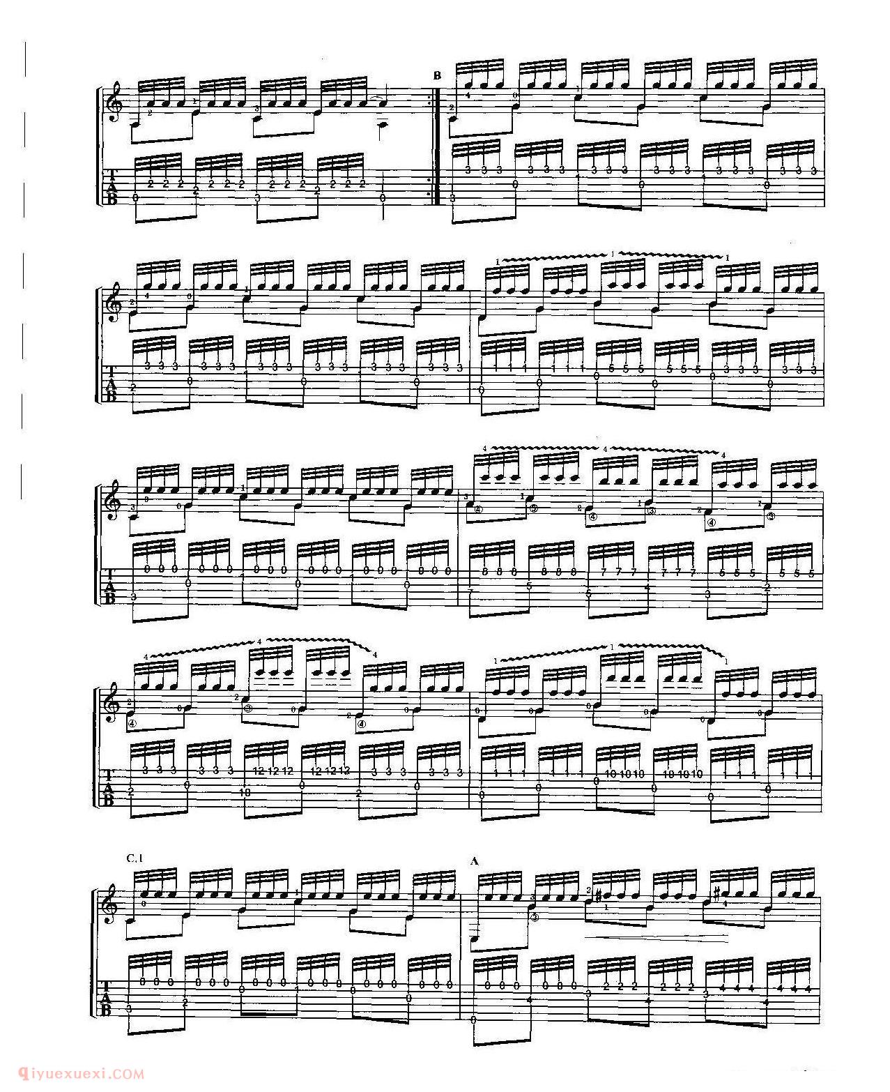 古典吉他名曲[拉利亚的祭典]莫扎尼