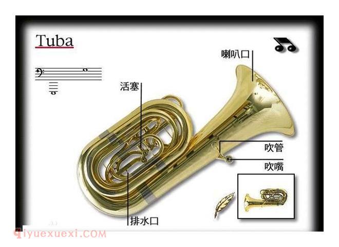 大号历史与特色简介 西洋乐器大号图片及构造介绍