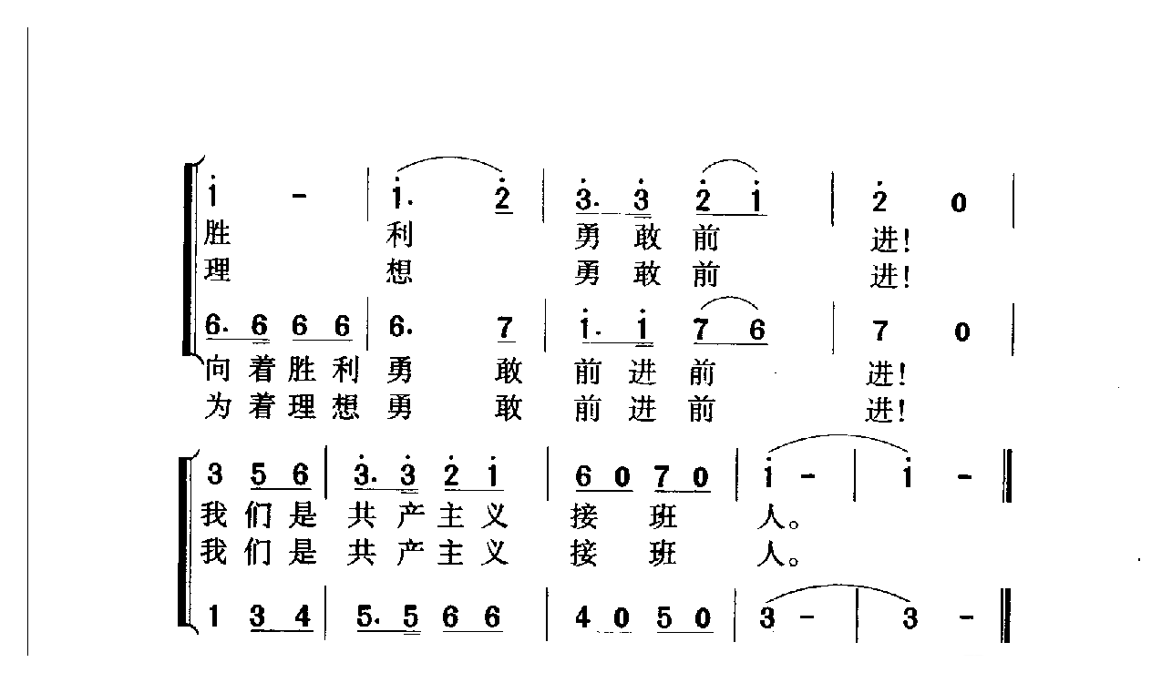 中国名歌[中国少年先锋队队歌]乐谱