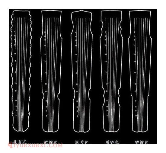 古琴常见的式样