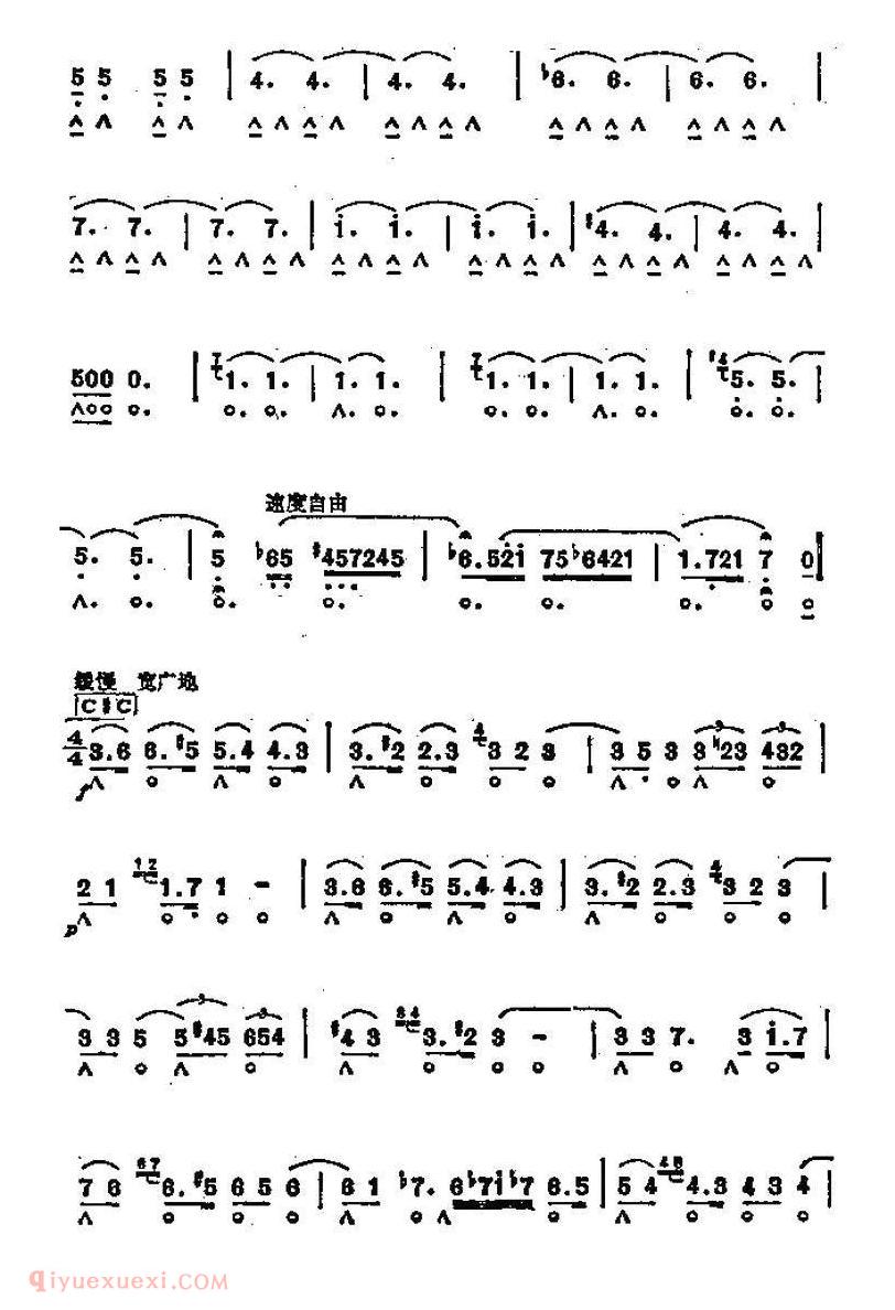 口琴乐谱【轻骑兵序曲】简谱