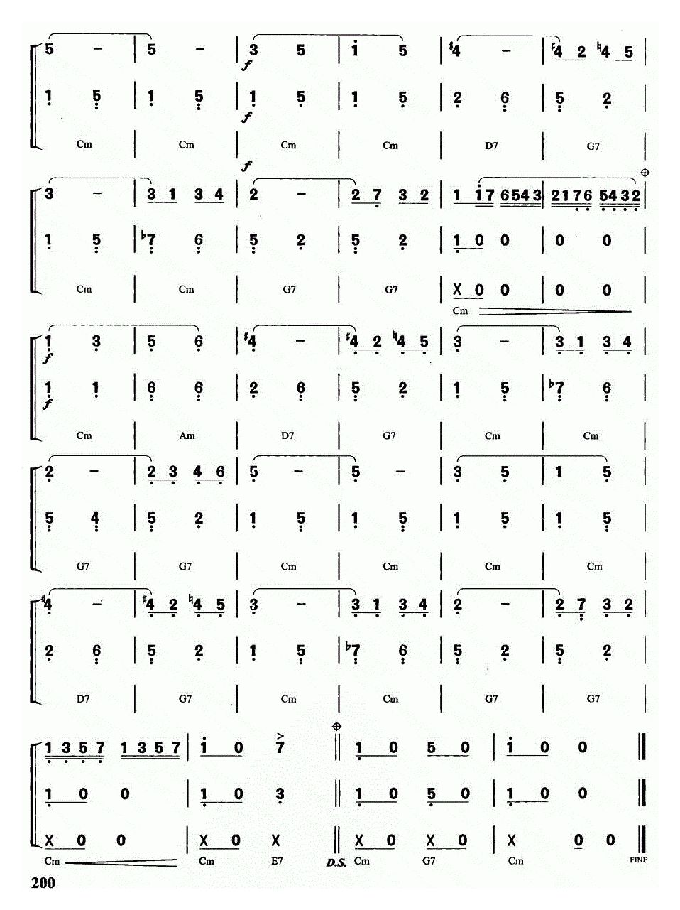 口琴谱【春天】简谱