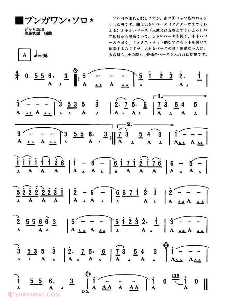 口琴乐谱【索罗河河畔】简谱