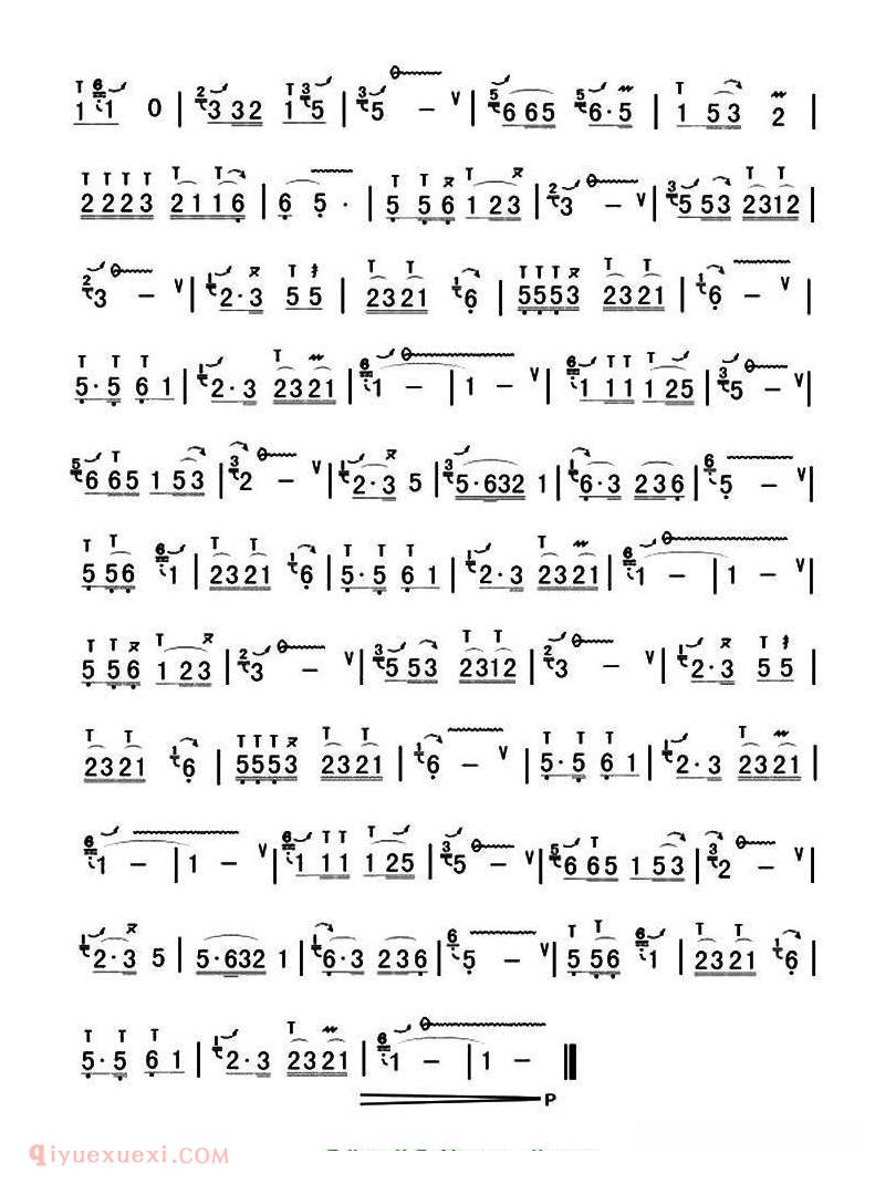 葫芦丝乐曲【北江美】简谱