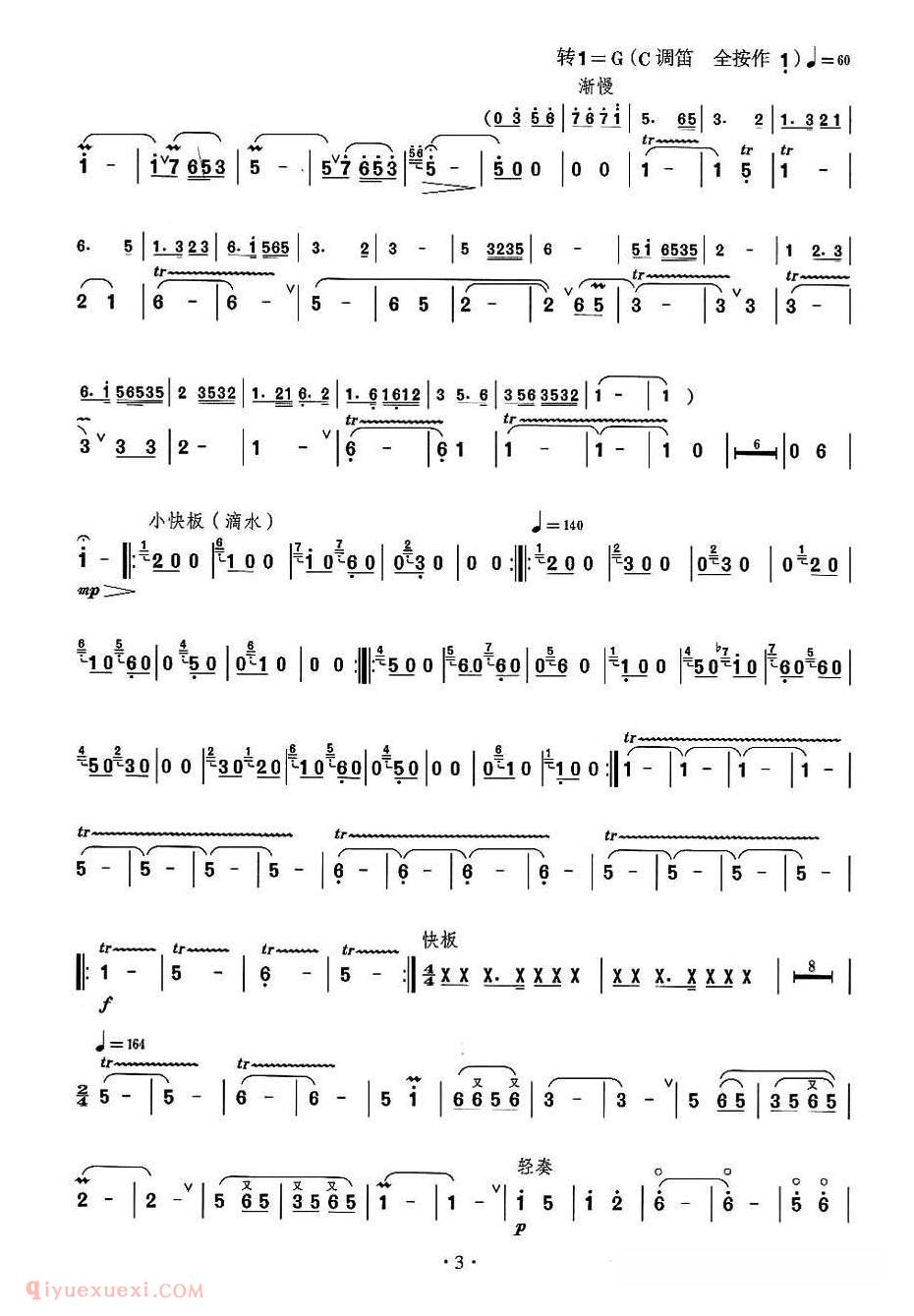 洞箫乐曲【汇流】简谱