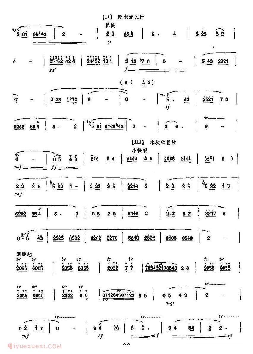洞箫乐曲【延河水】简谱