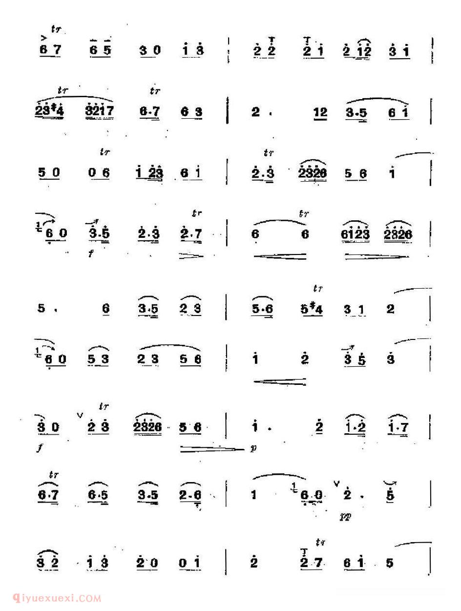 洞箫乐曲【三五七 5个版本】简谱