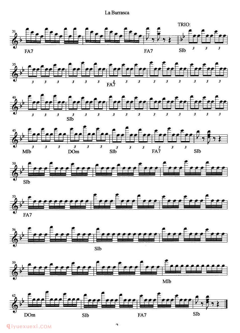 手风琴乐谱【La Burrasca】五线谱