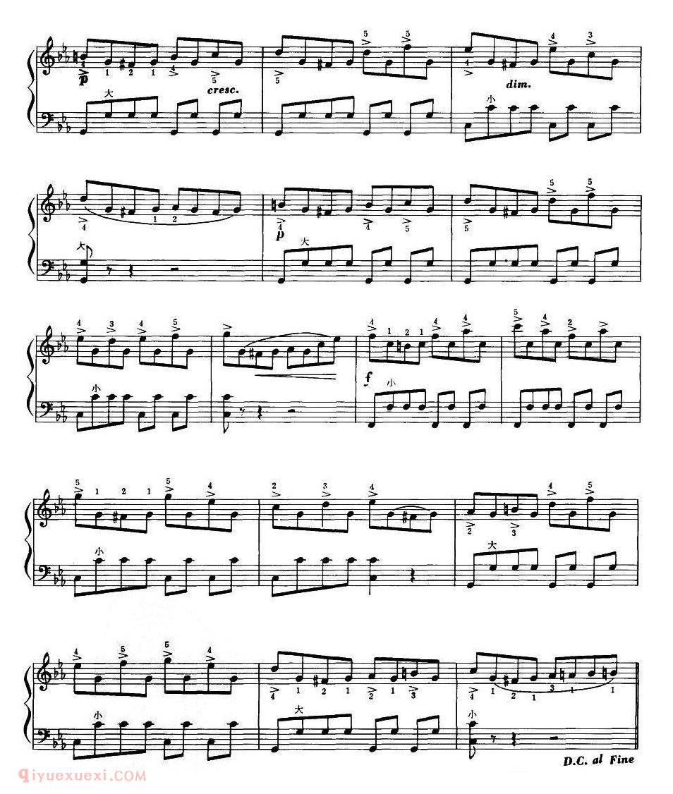 手风琴乐曲【奔驰的雪橇】五线谱