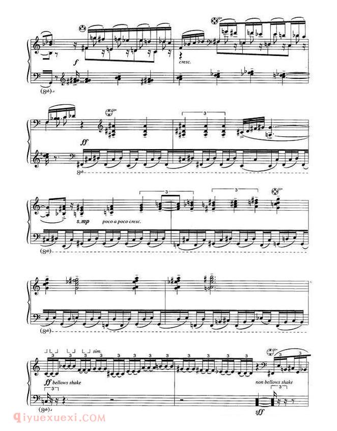 手风琴乐曲【春天组曲之三】五线谱