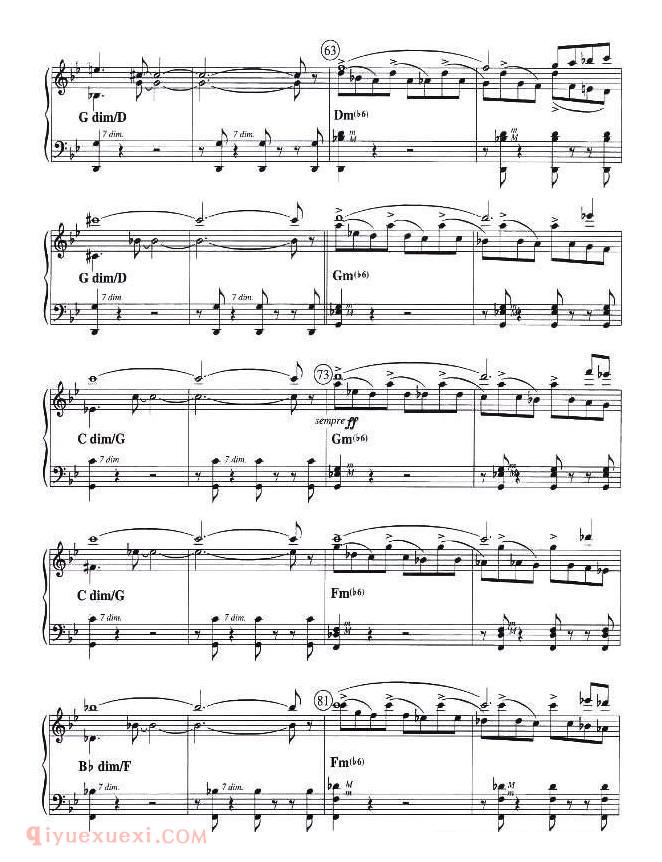 手风琴乐曲【纽约探戈】五线谱