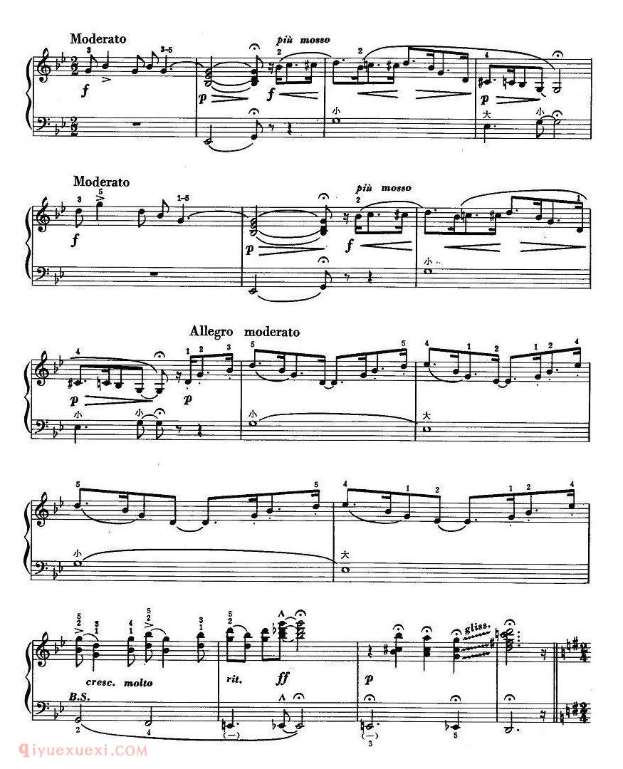 手风琴乐曲【圣路易布鲁斯】五线谱