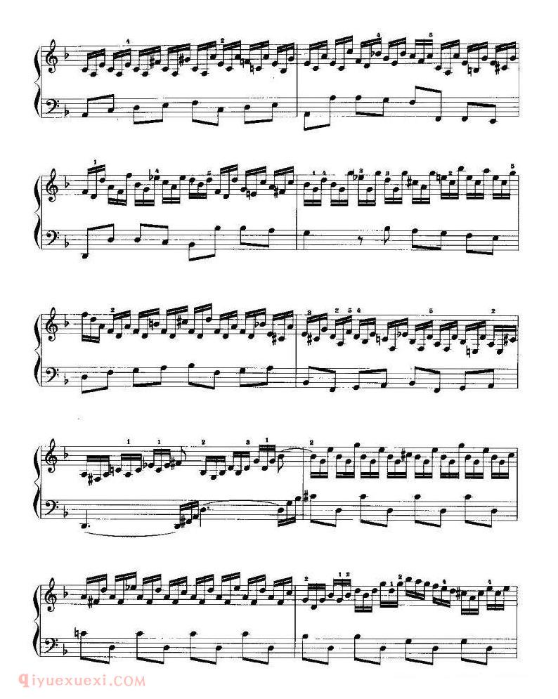 手风琴乐曲【d小调前奏曲与赋格】五线谱
