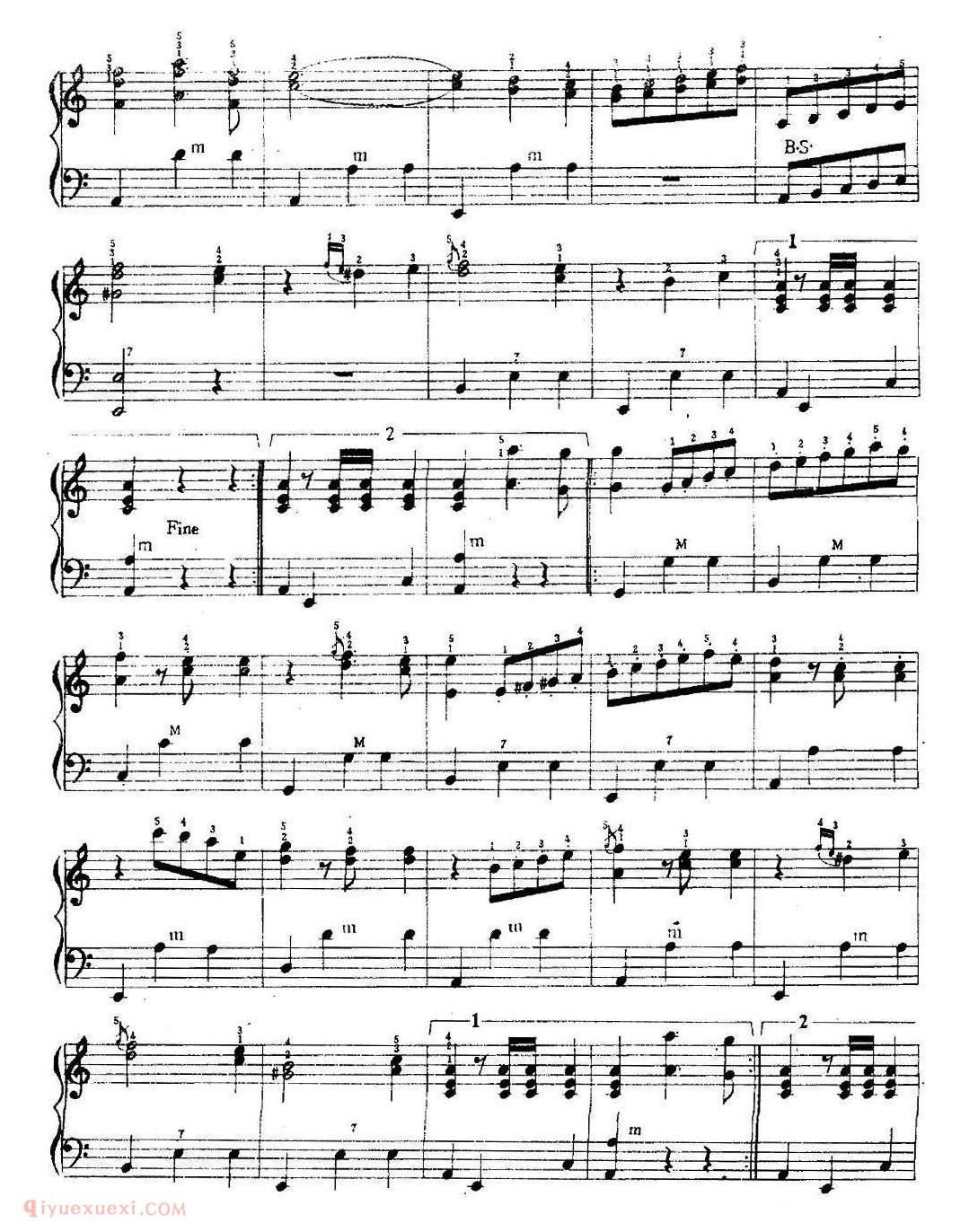 手风琴乐谱【黑龙江之浪 又名：黑龙江波涛】五线谱