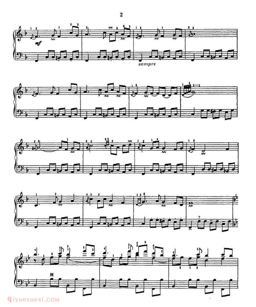 手风琴乐曲【苗岭情】五线谱