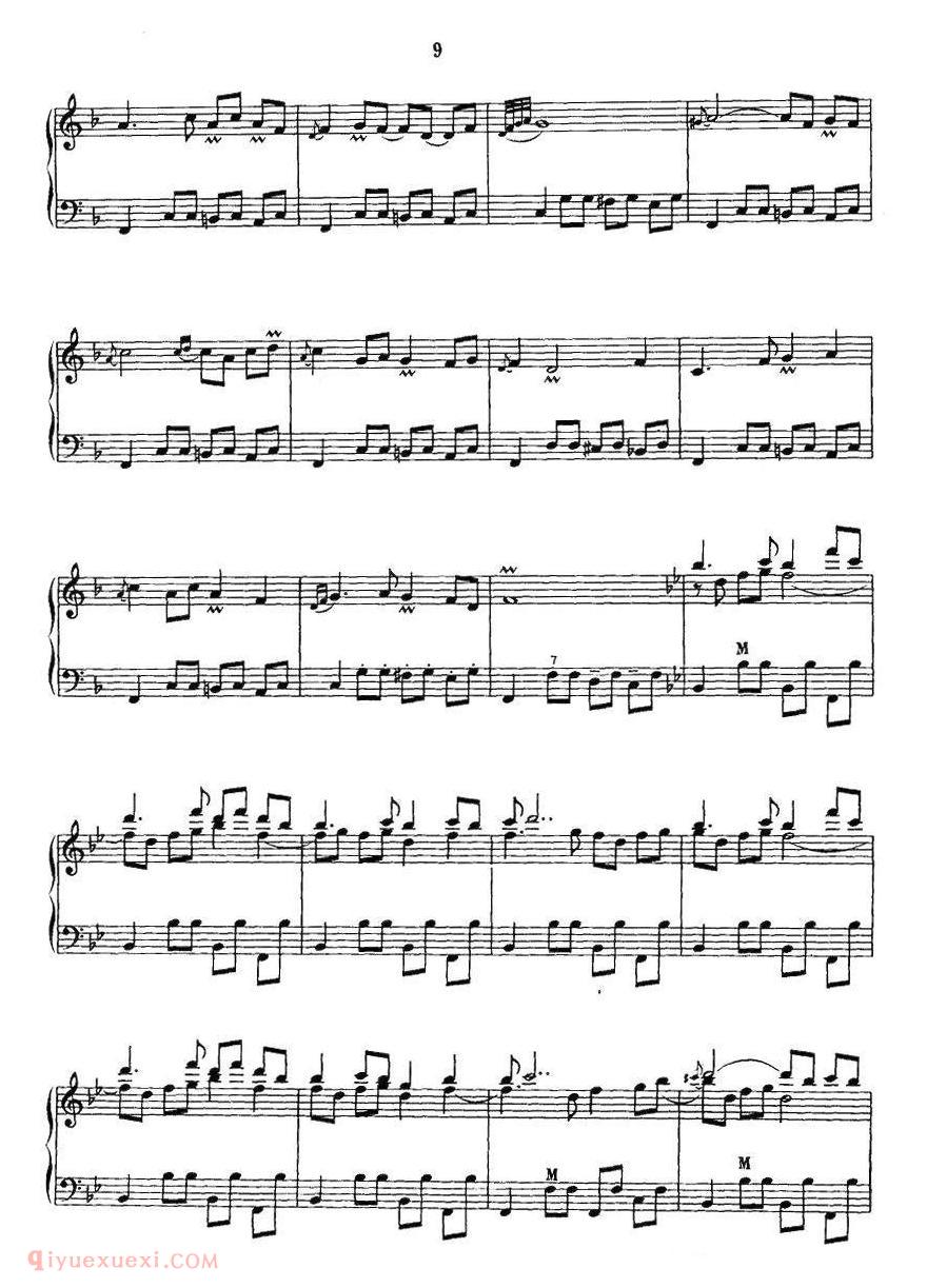 手风琴乐曲【苗岭情】五线谱