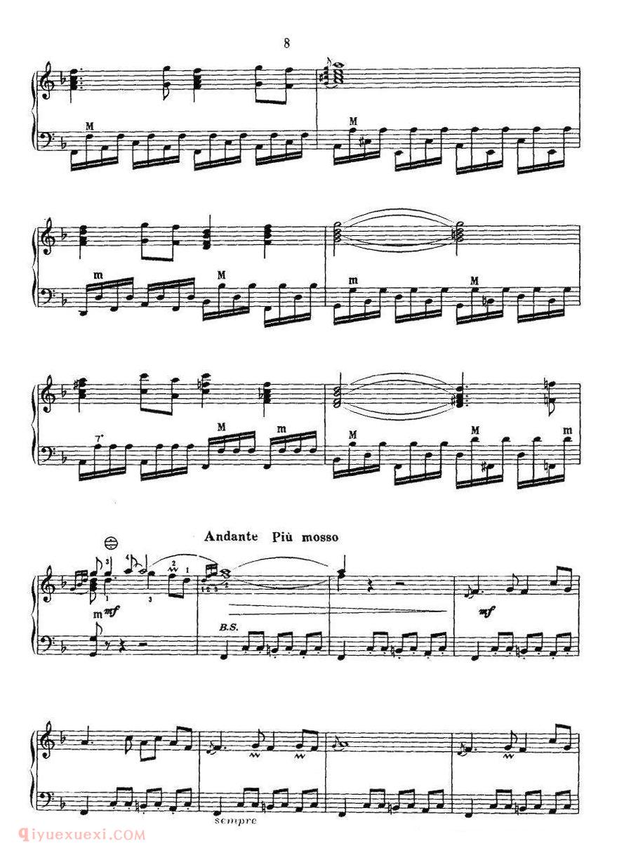 手风琴乐曲【苗岭情】五线谱