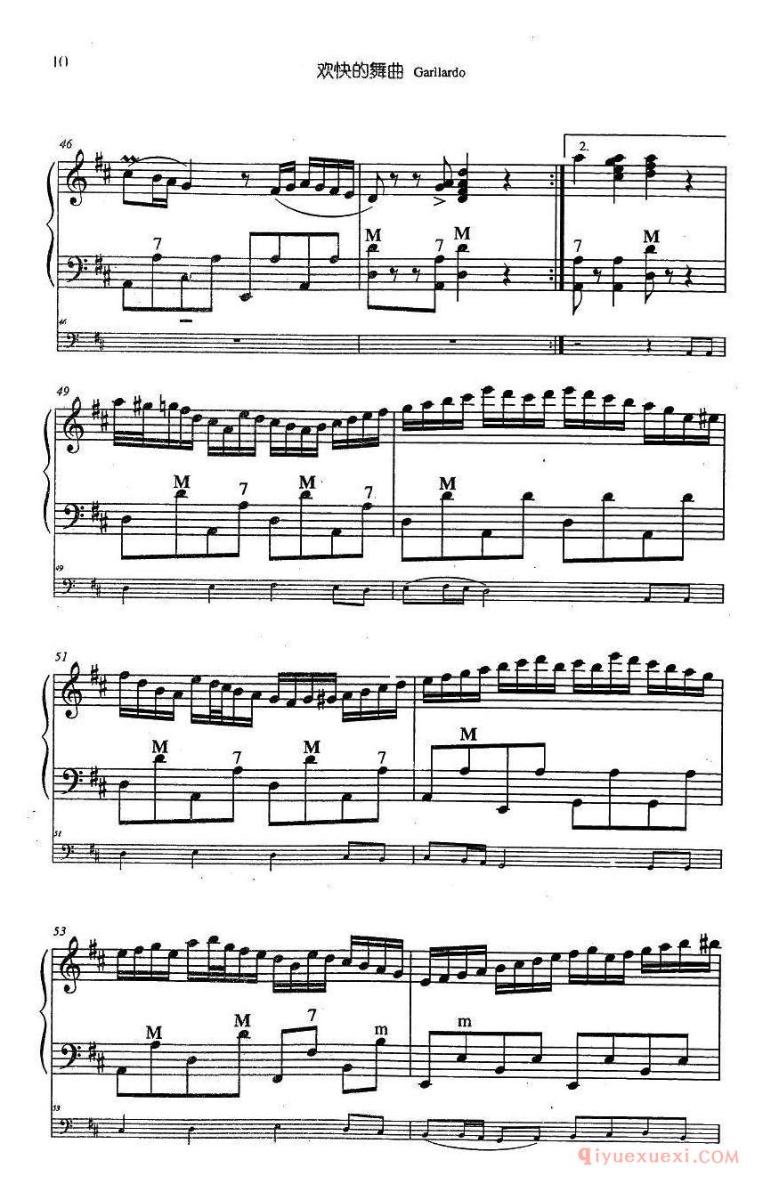 手风琴乐谱【欢乐的舞曲】五线谱