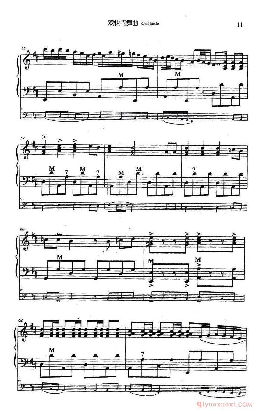 手风琴乐谱【欢乐的舞曲】五线谱