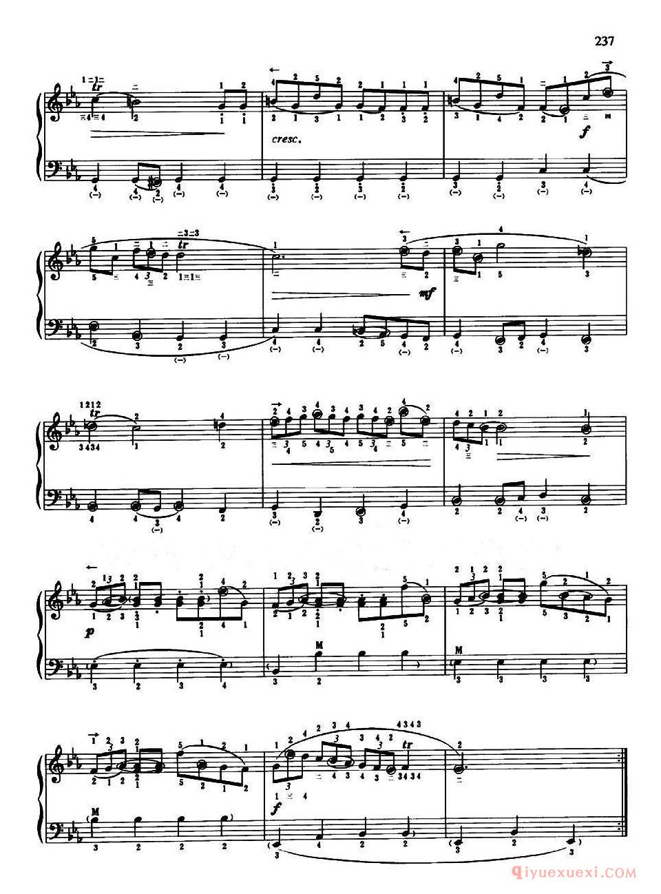 手风琴乐谱【进行曲 巴赫曲、陈剑一改编版、带指法】五线谱 
