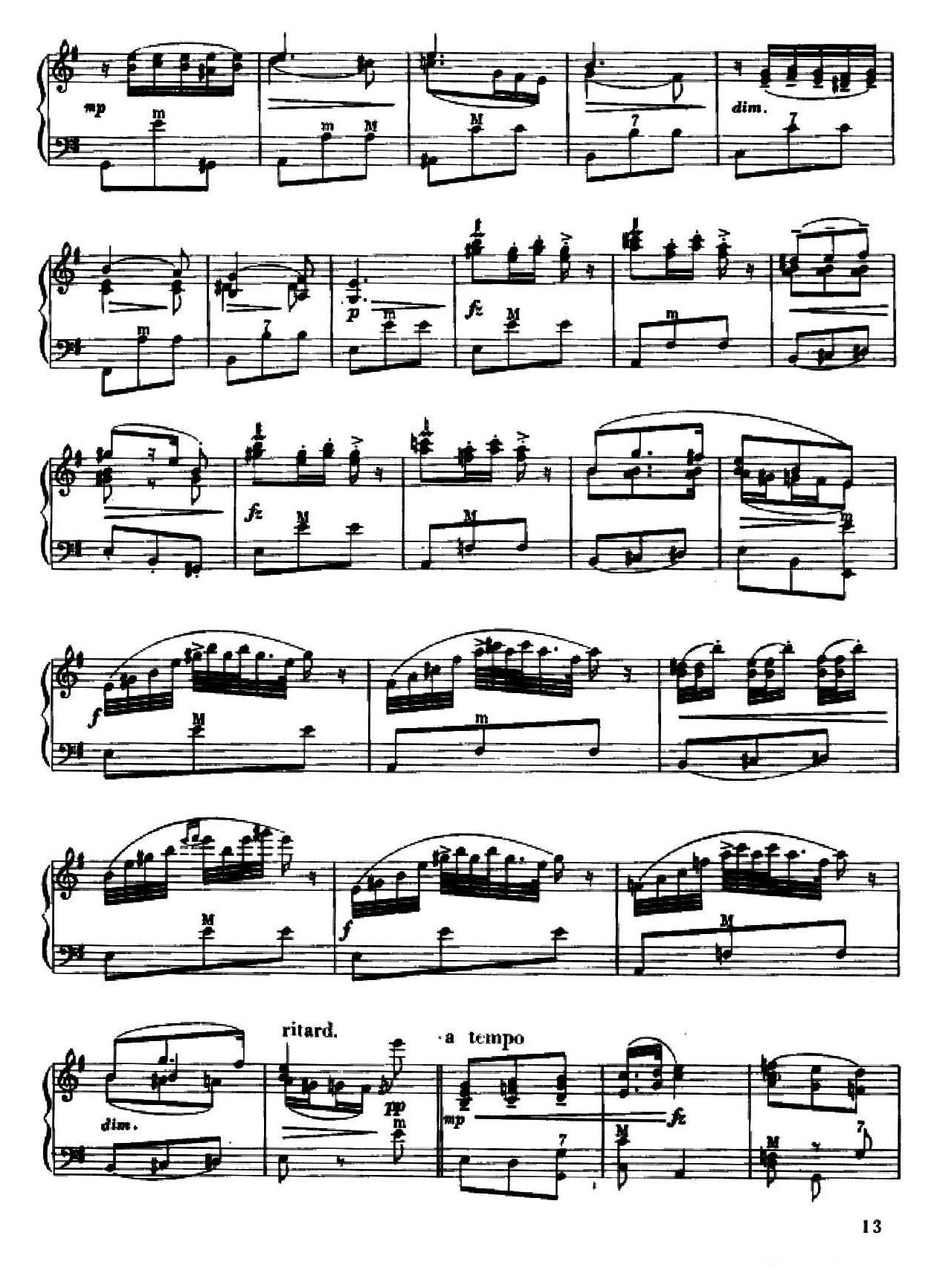 手风琴乐谱【斯拉夫舞曲第10号 Dvorak Slavonic Dance No. 10】五线谱