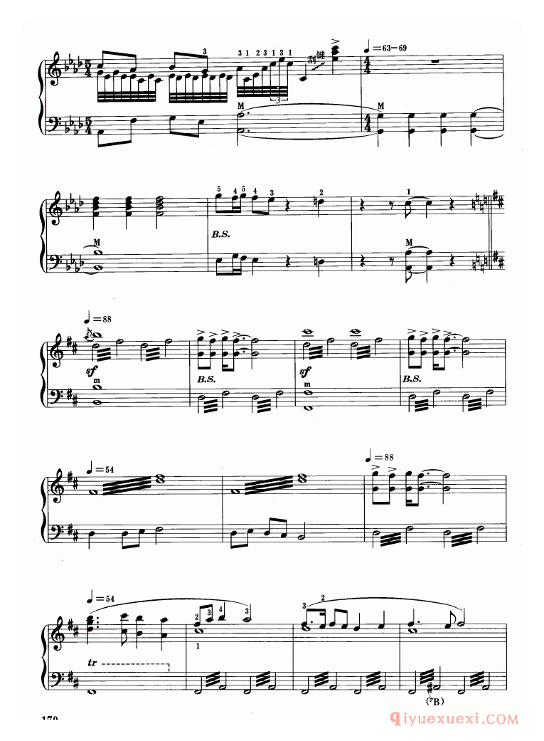 手风琴乐谱【叙事曲】五线谱