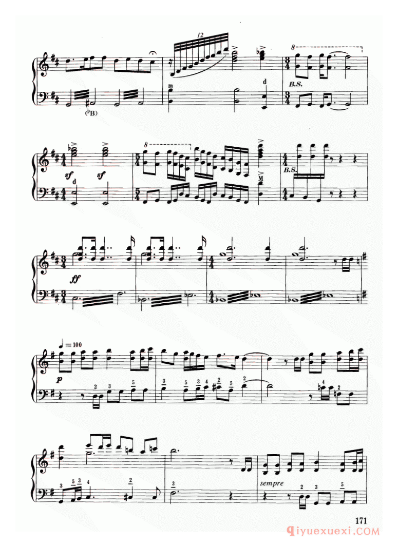 手风琴乐谱【叙事曲】五线谱