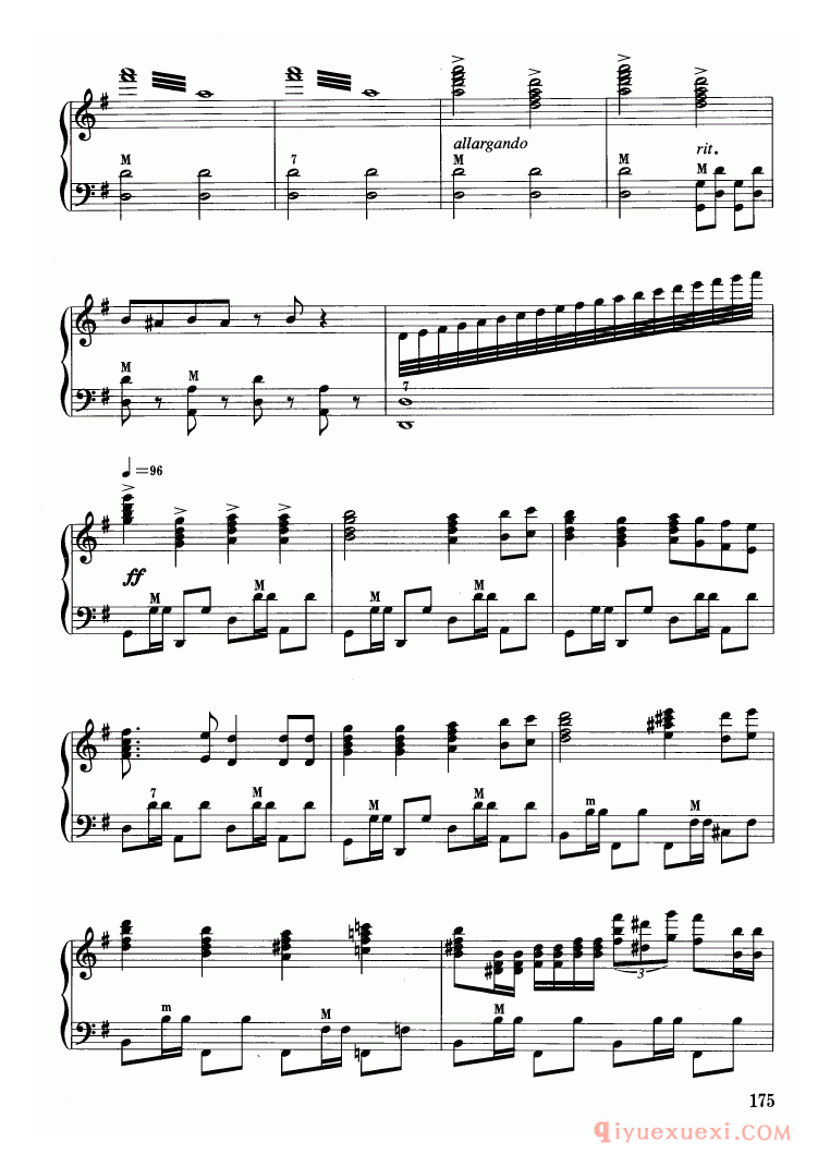 手风琴乐谱【叙事曲】五线谱
