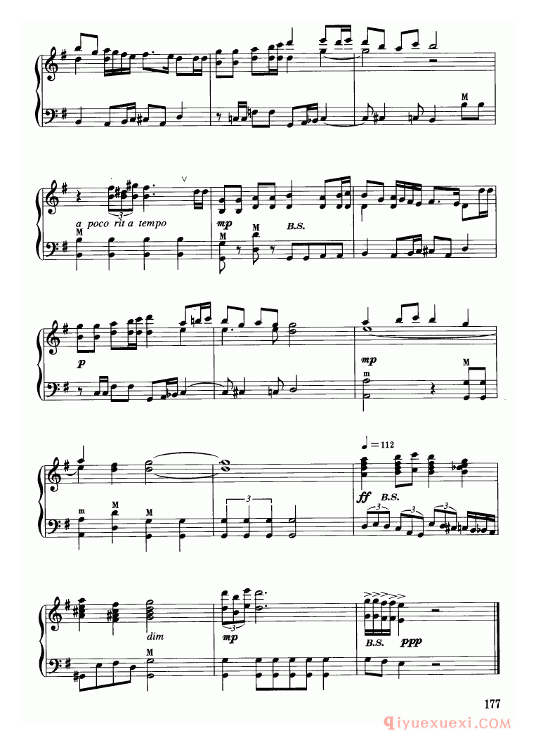 手风琴乐谱【叙事曲】五线谱