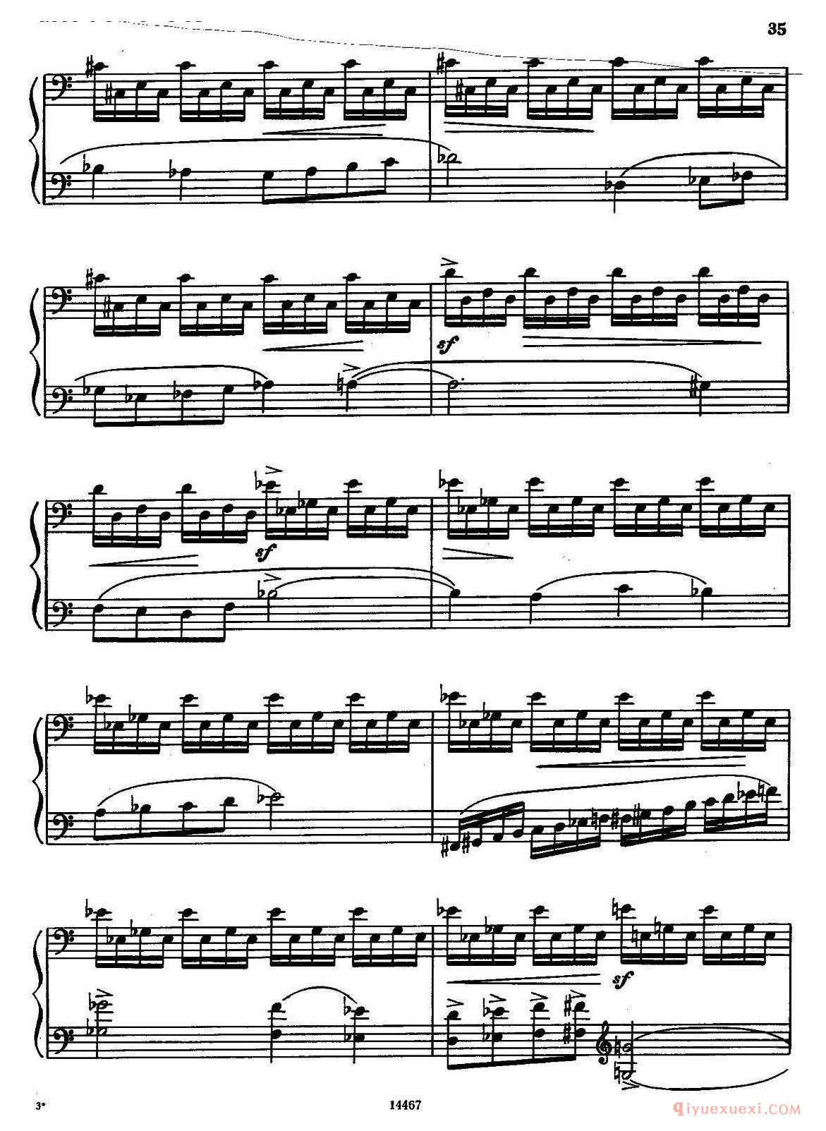 手风琴乐谱【Sonate No.3 奏鸣曲三号 第四乐章】五线谱