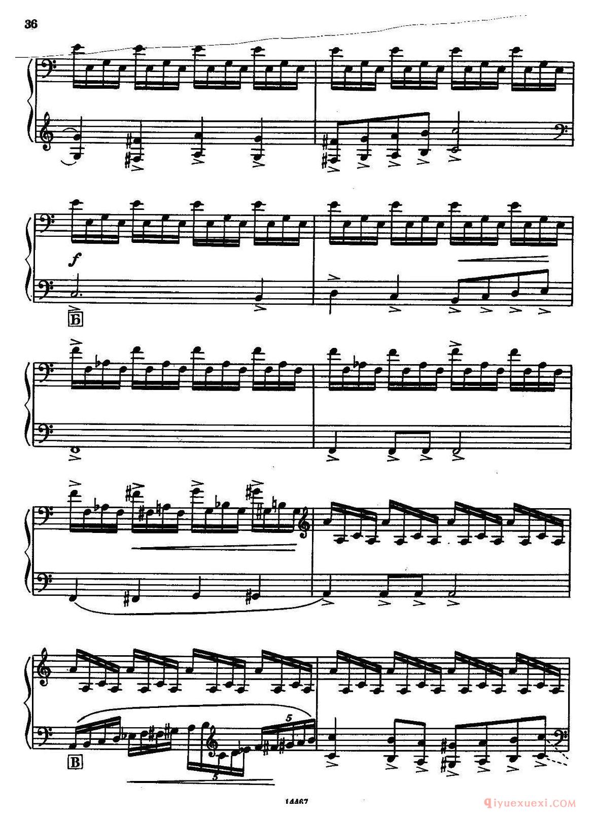 手风琴乐谱【Sonate No.3 奏鸣曲三号 第四乐章】五线谱