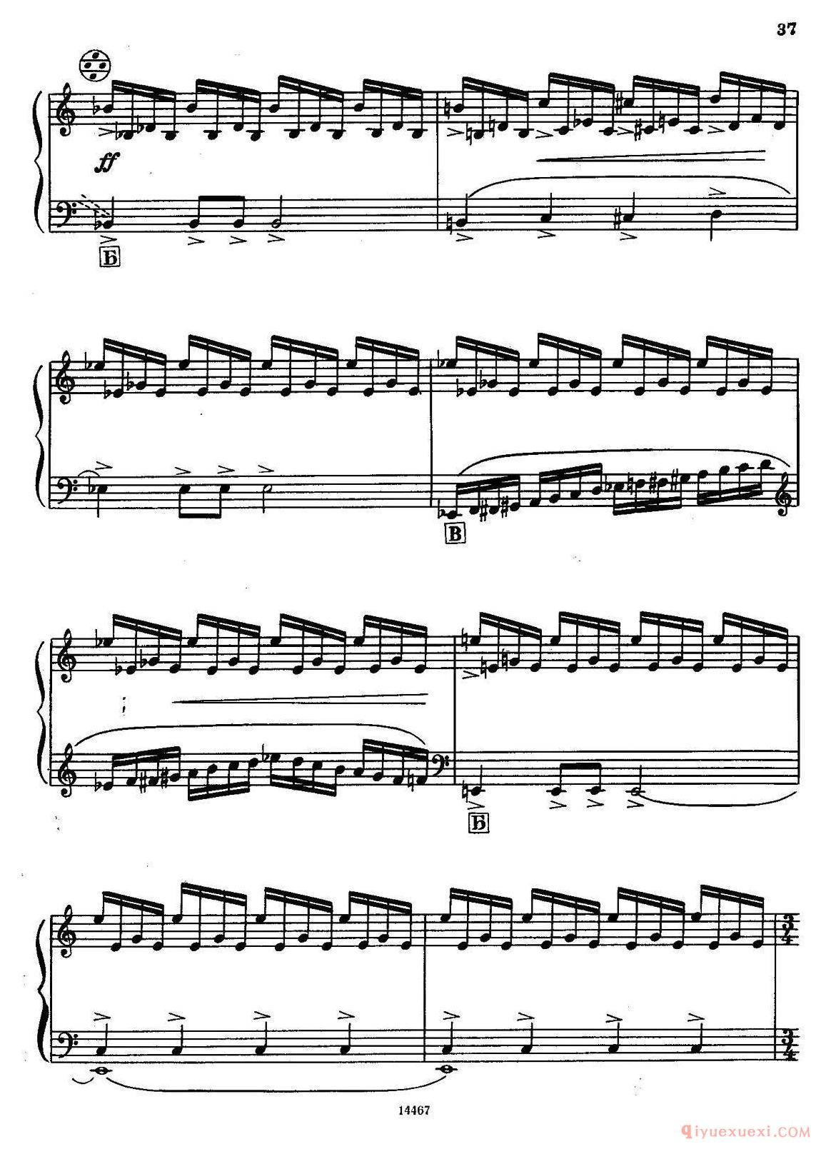 手风琴乐谱【Sonate No.3 奏鸣曲三号 第四乐章】五线谱