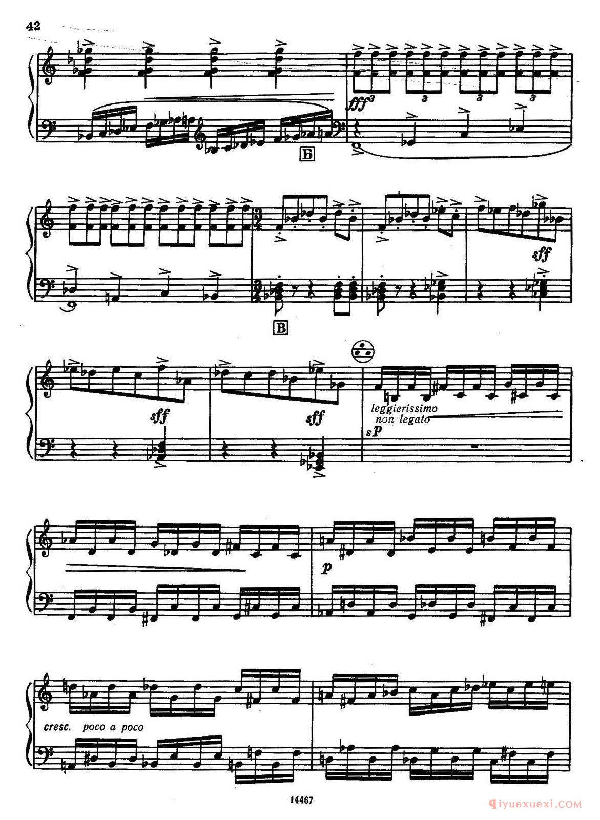 手风琴乐谱【Sonate No.3 奏鸣曲三号 第四乐章】五线谱
