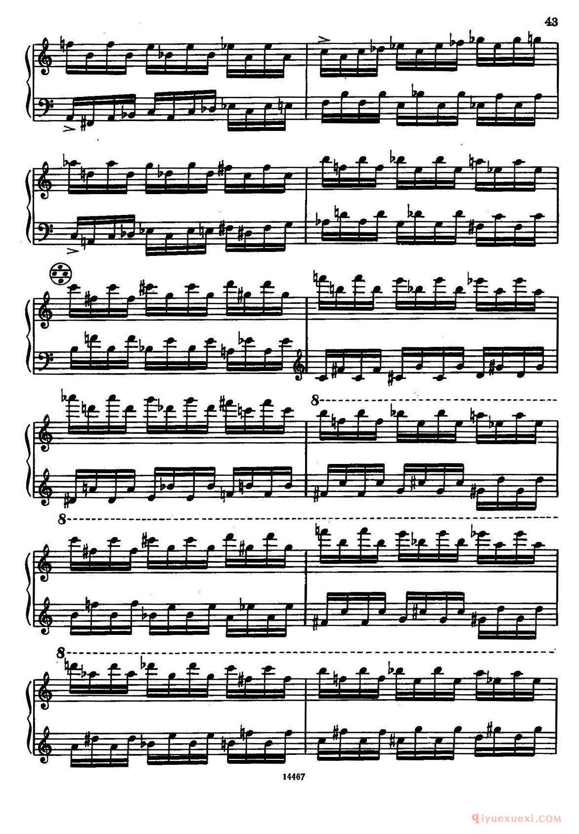 手风琴乐谱【Sonate No.3 奏鸣曲三号 第四乐章】五线谱