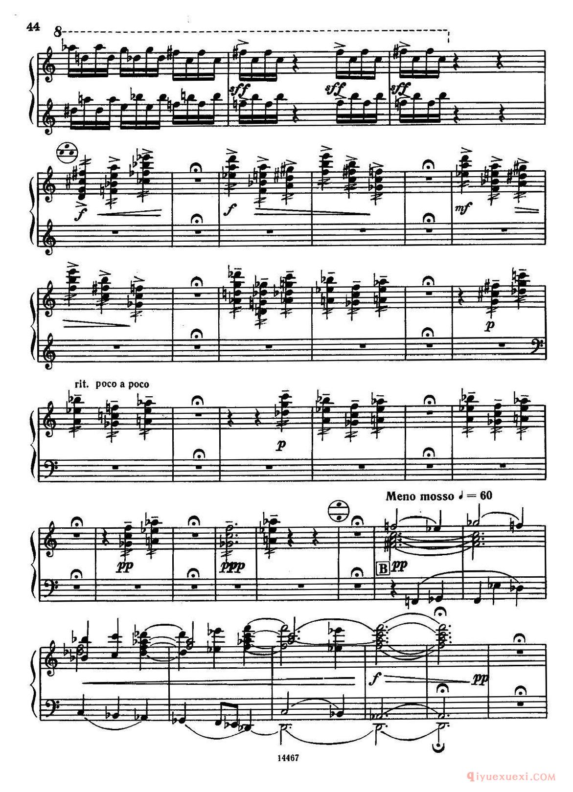 手风琴乐谱【Sonate No.3 奏鸣曲三号 第四乐章】五线谱