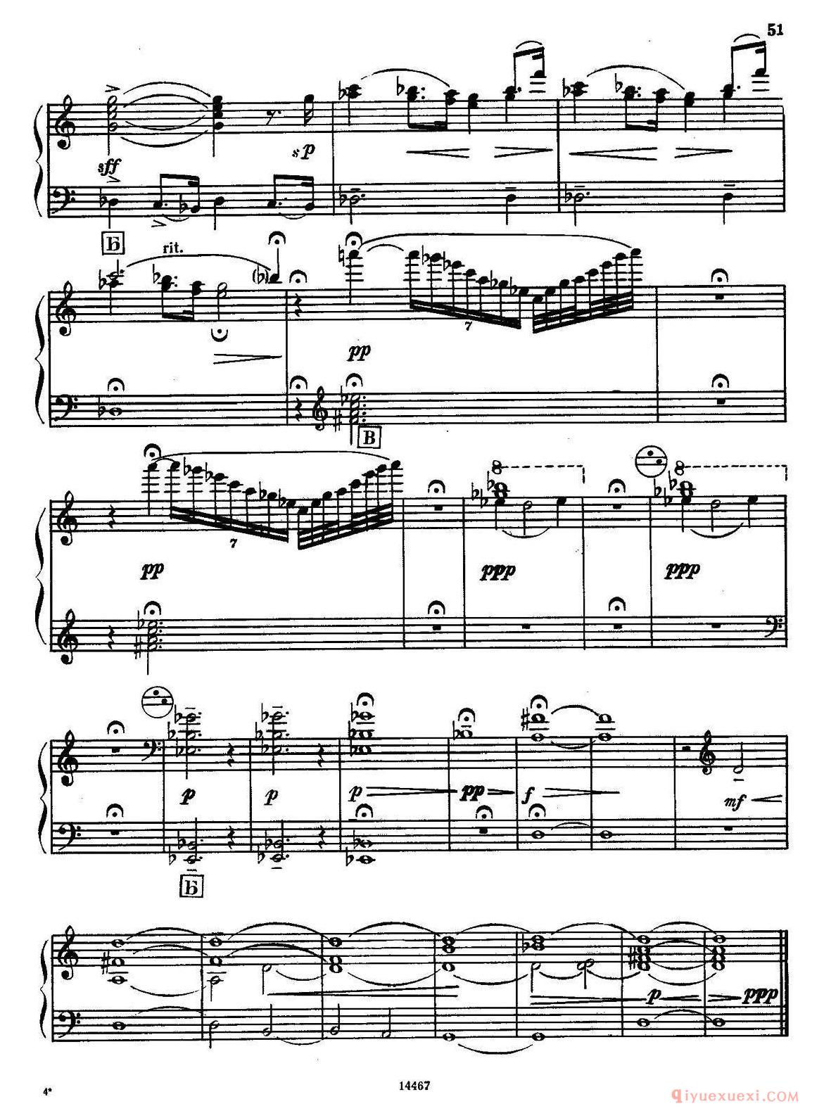手风琴乐谱【Sonate No.3 奏鸣曲三号 第四乐章】五线谱