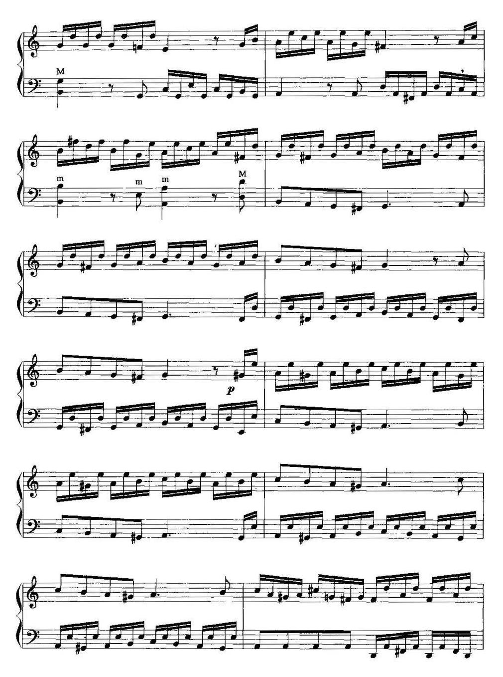 手风琴复调作品【幻想曲 G.F.亨德尔作曲版）】五线谱