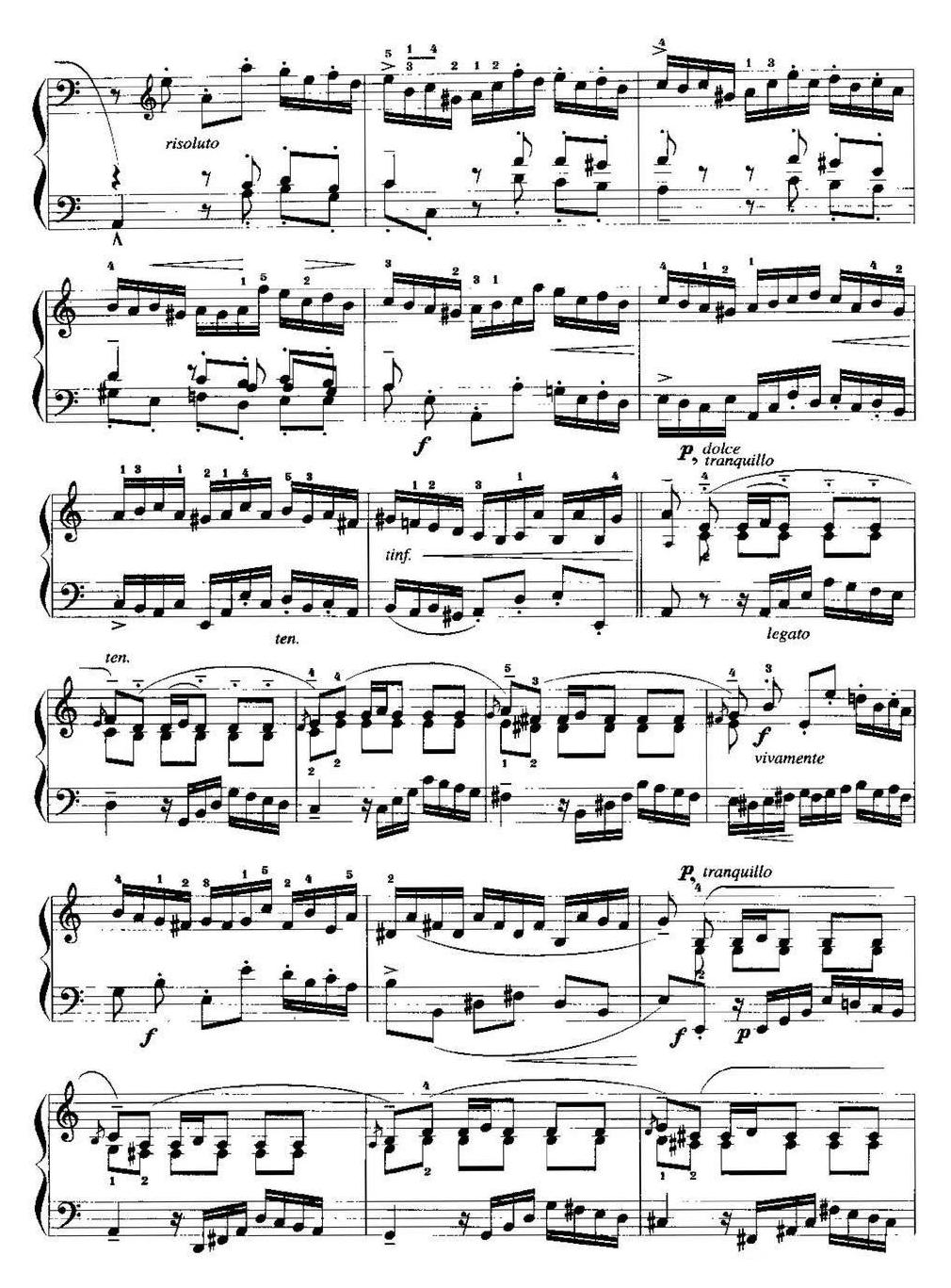 手风琴复调作品【前奏曲（选自第二英国组曲）】五线谱