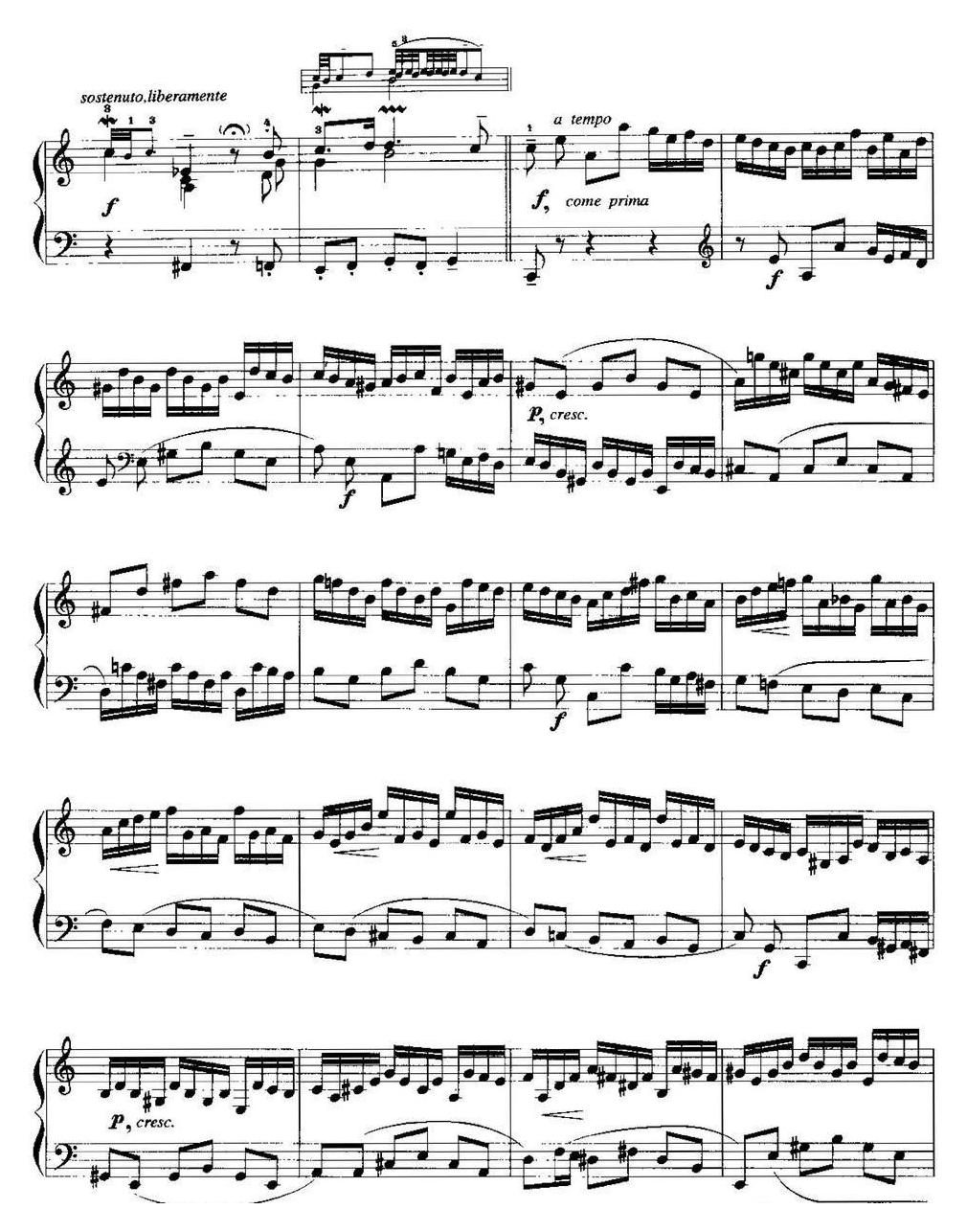 手风琴复调作品【前奏曲（选自第二英国组曲）】五线谱