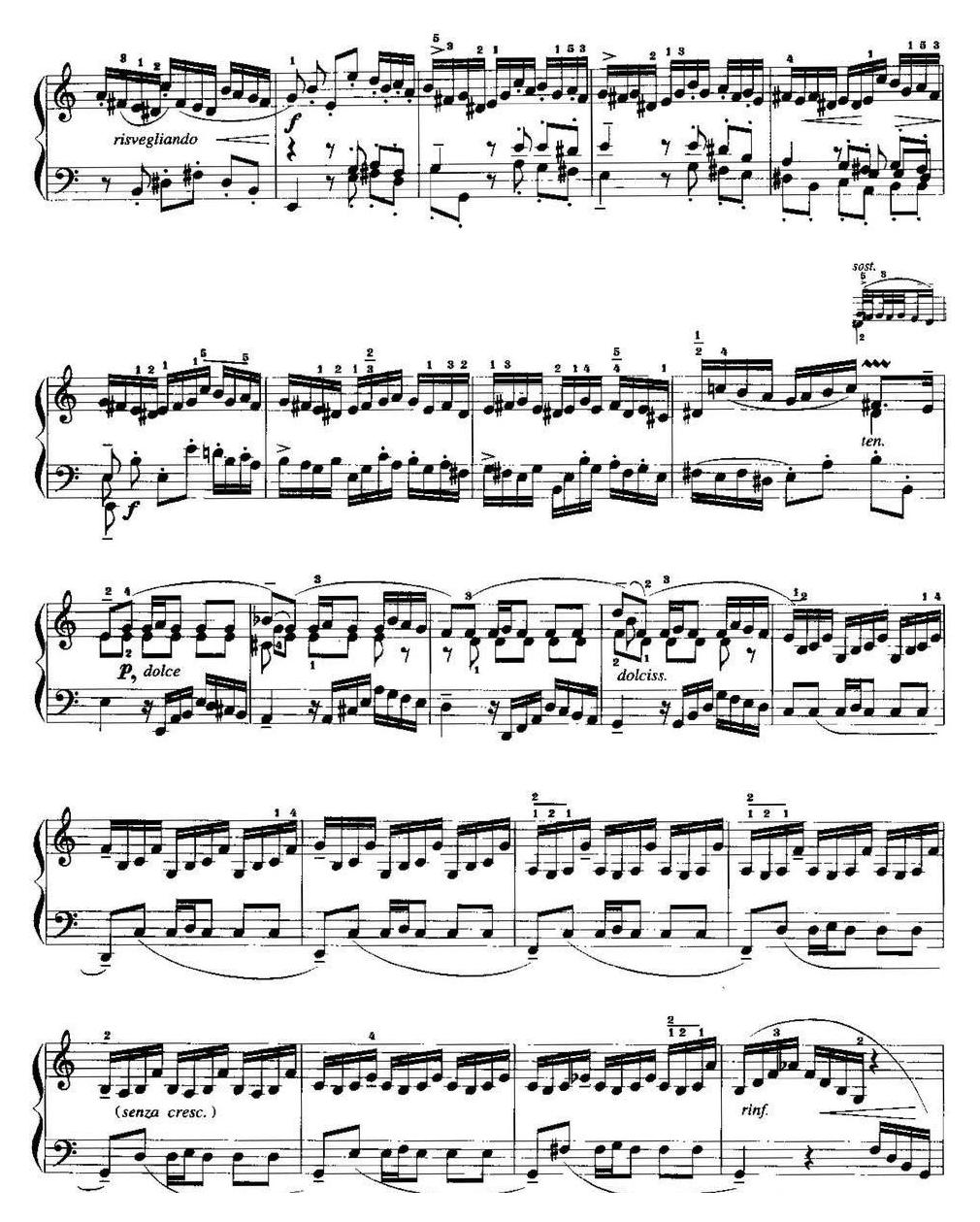 手风琴复调作品【前奏曲（选自第二英国组曲）】五线谱