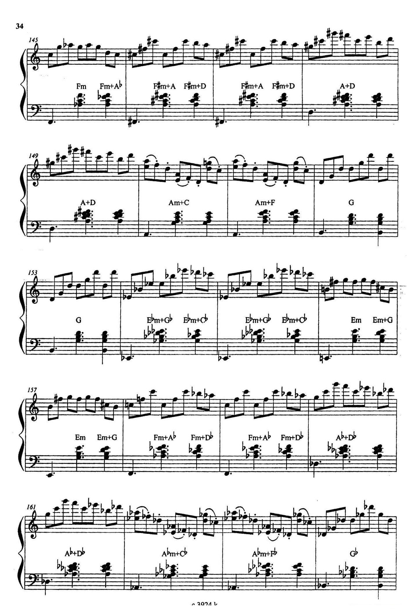 手风琴谱【音乐闹钟】五线谱