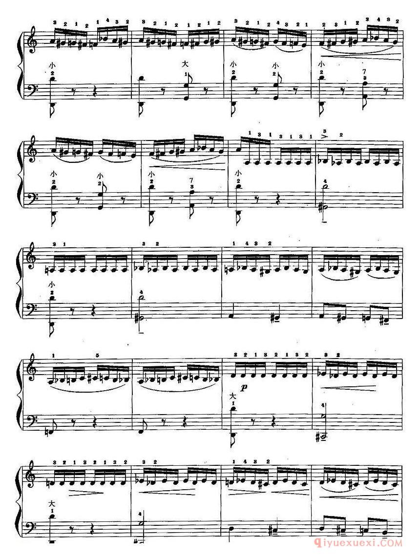 儿童手风琴曲【野蜂飞舞】五线谱