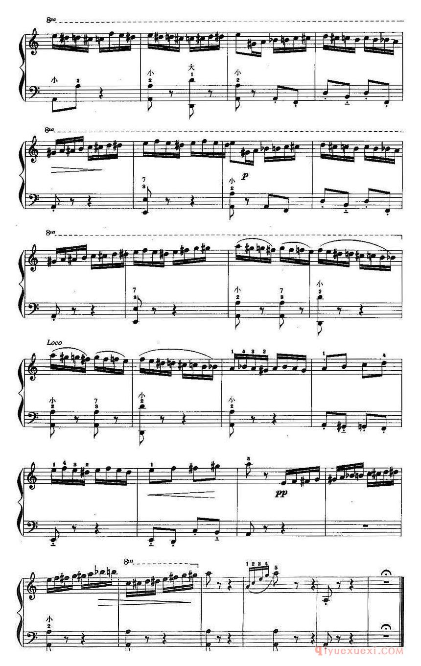 儿童手风琴曲【野蜂飞舞】五线谱