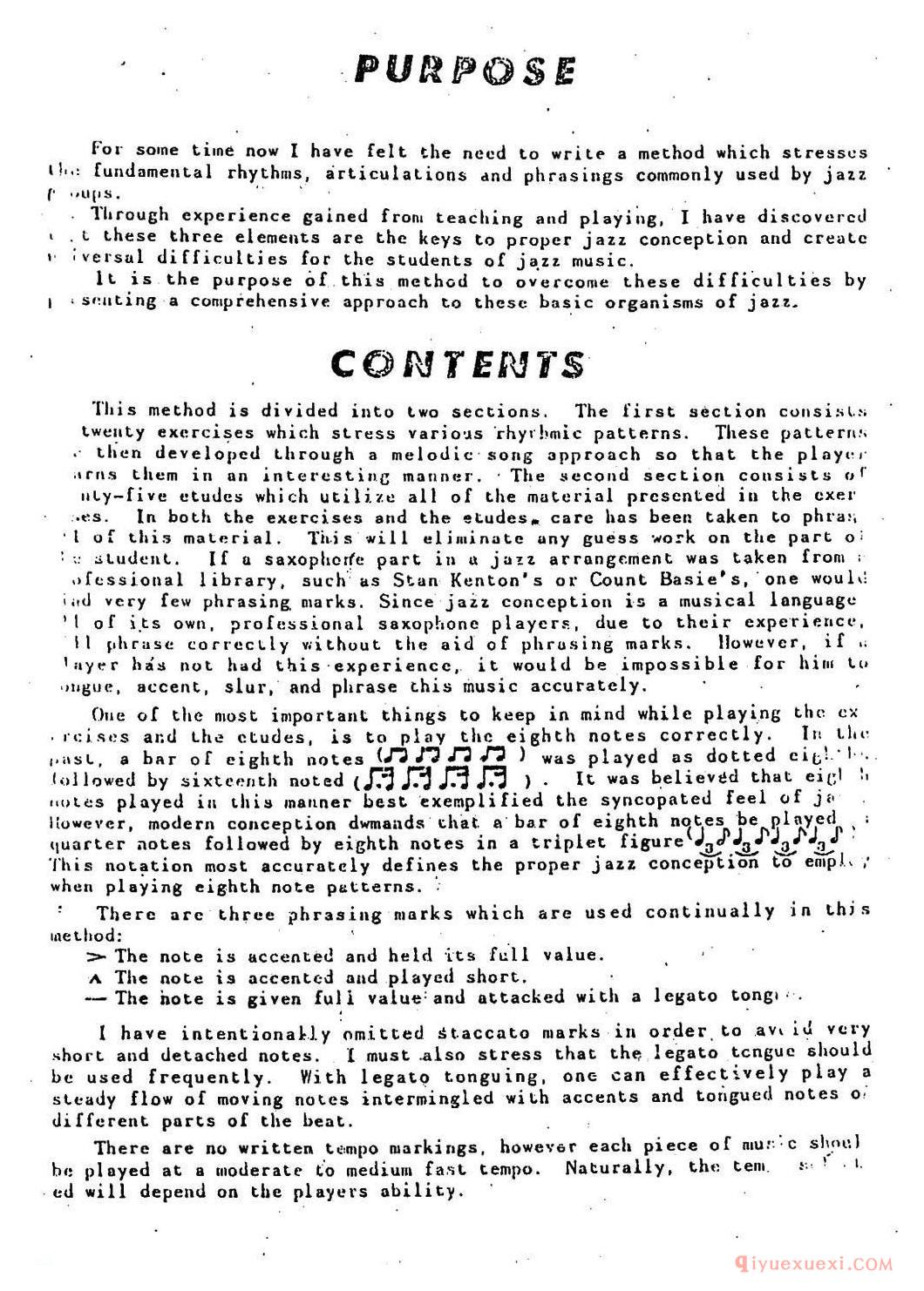 萨克斯谱【Intermediate Jazz Conception by Lennie Niehaus 20 Jazz Exercises】五线谱