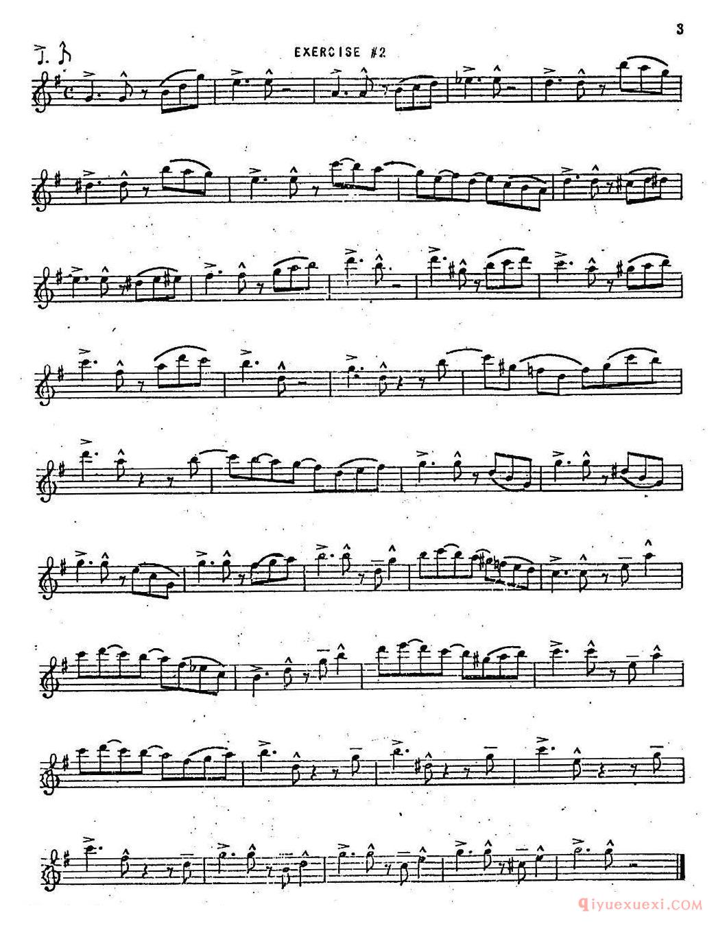 萨克斯谱【Intermediate Jazz Conception by Lennie Niehaus 20 Jazz Exercises】五线谱