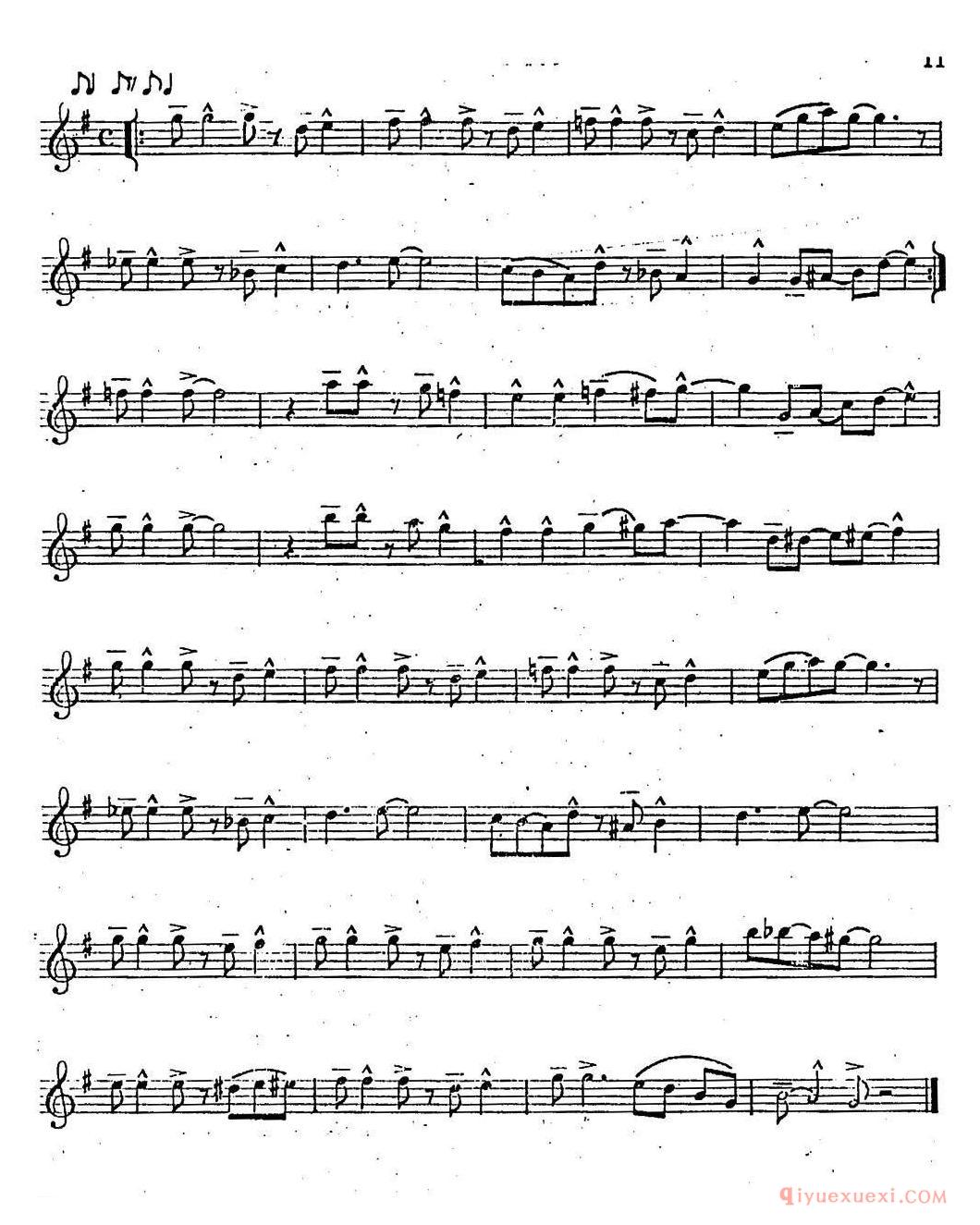 萨克斯谱【Intermediate Jazz Conception by Lennie Niehaus 20 Jazz Exercises】五线谱