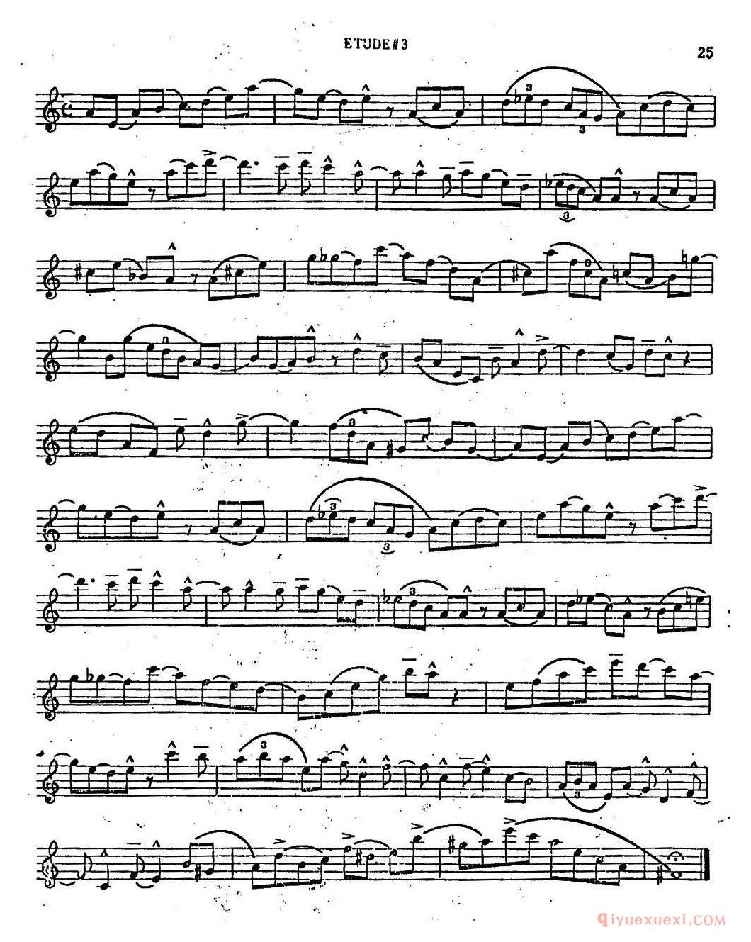 萨克斯谱【Intermediate Jazz Conception by Lennie Niehaus 25 Jazz Etudes】五线谱