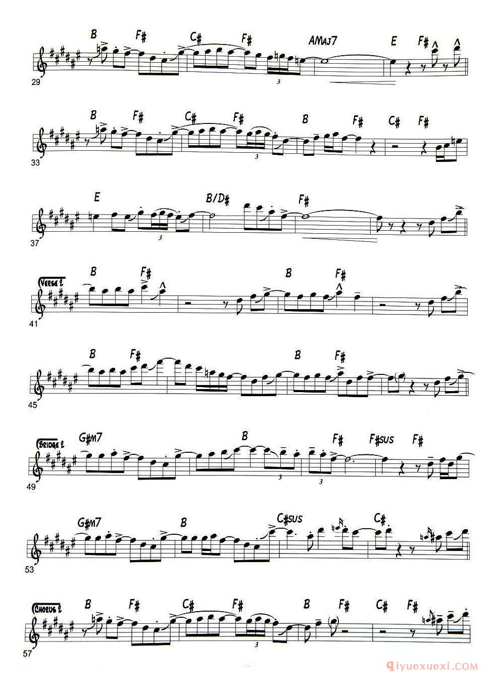 萨克斯谱【memphis】五线谱